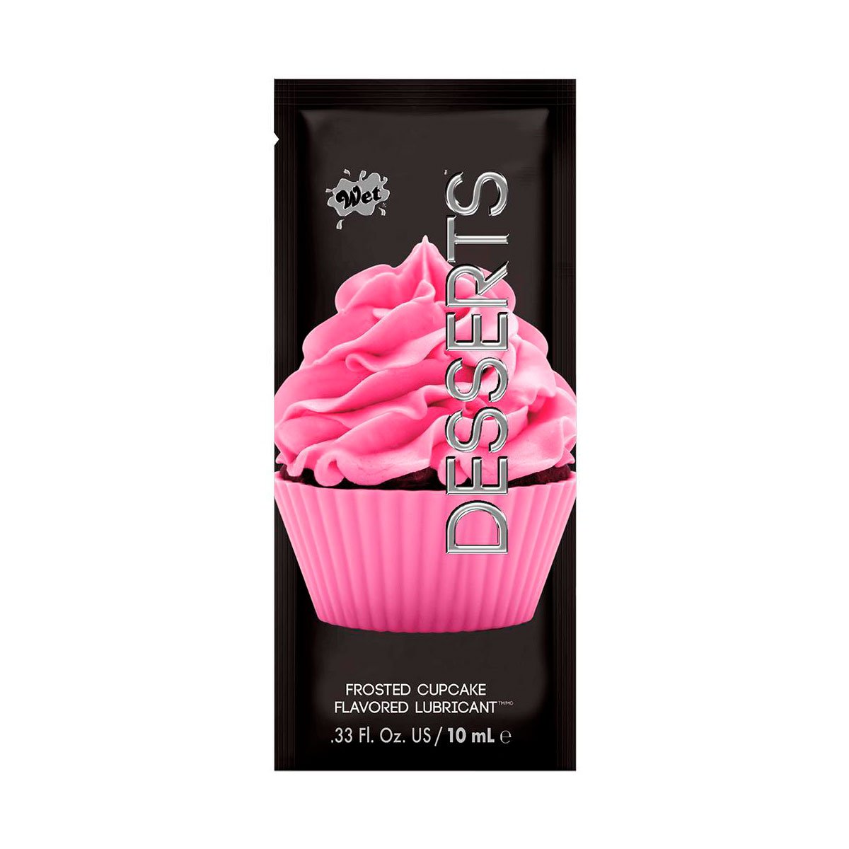 Wet® Desserts® Lubricante con Sabor a Cupcake con Glaseado de Fresa